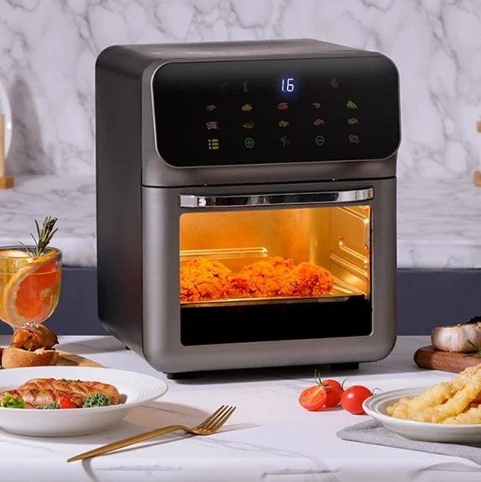 10L Large Capacity Electric Air Fryers Oil-free Automatic Household Kitchen 360°Baking Convection Oven Deep Fryer Without Oil