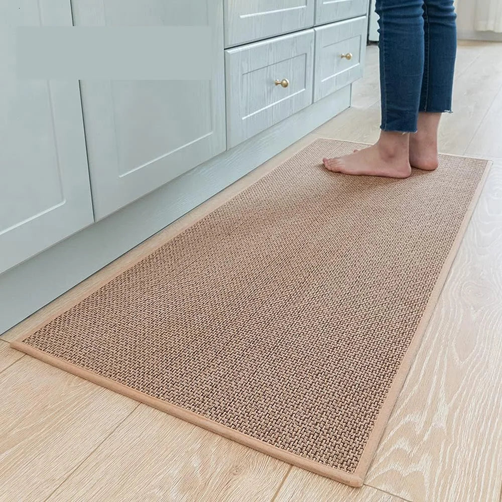 17'' X 47'' Anti-Slip Kitchen Thickening Long Rug  Rubber Backing Quick Absorbent Wear-Resistant Mat