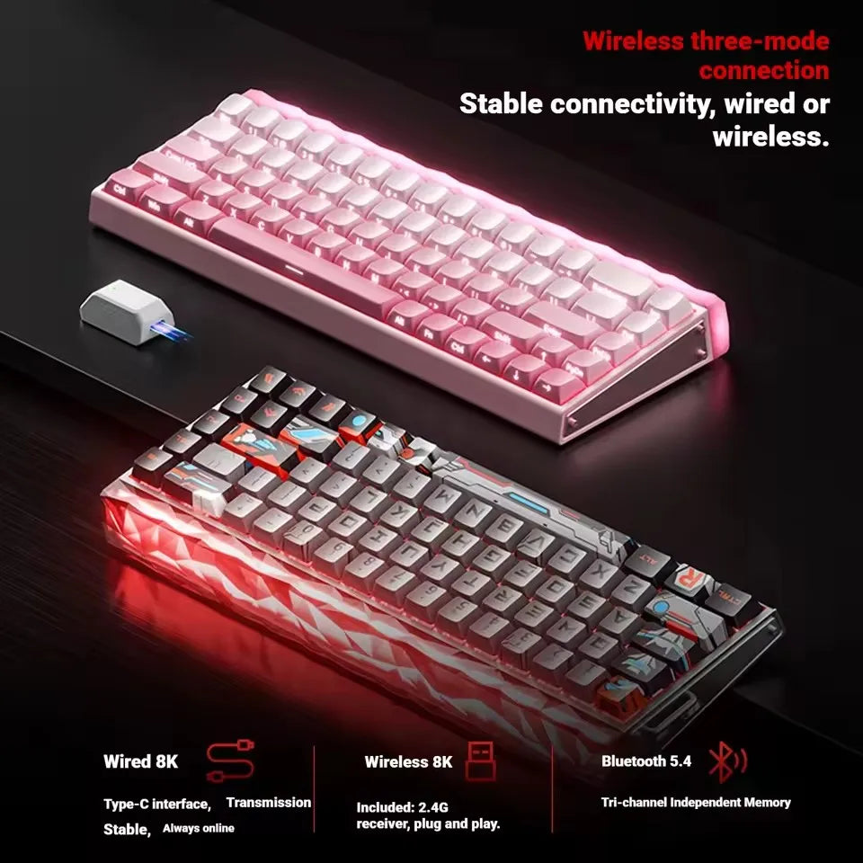 AULA HERO68 Air Magnetic Switch Wireless Gaming Mechanical Keyboard 3-Mode Hot-Swap RGB 8KHz Polling Rate 0.005mm RT Low Latency