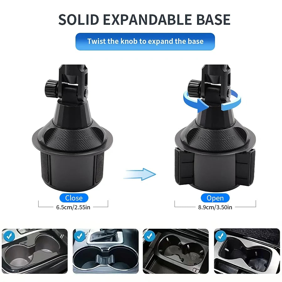 JFBONIN 2025 Rotating Tablet Stand Car Phone Stand Holder Car Water Cup Phone Stand In Car Navigation