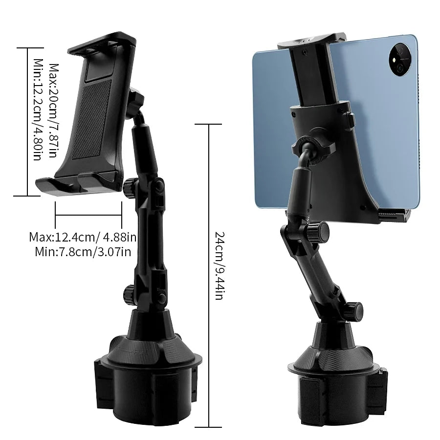 JFBONIN 2025 Rotating Tablet Stand Car Phone Stand Holder Car Water Cup Phone Stand In Car Navigation