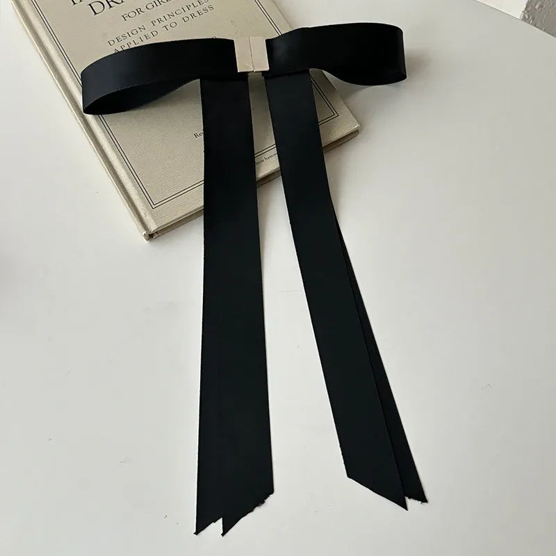 Strong Hold Bow Magnetic Hair Clip No Slip Long Ribbons, Smart Magnet Hair Clips for Hairstyling No Crease Women
