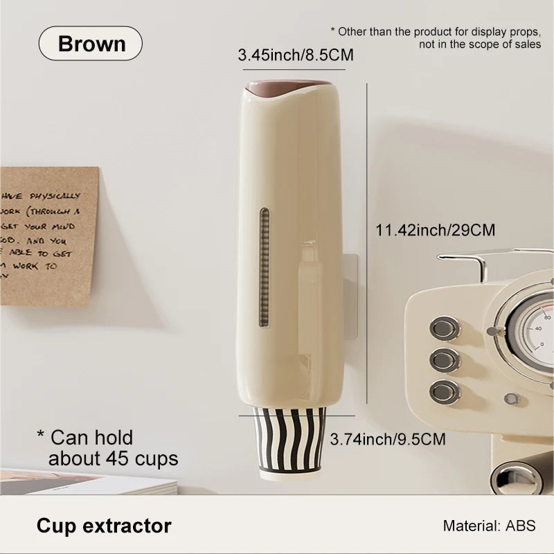 UFORU Water Dispenser Cup Extractor , Wall Mounted Holder Bracket, Home Kitchen Accessories for Kitchen Storage Rack Organizer
