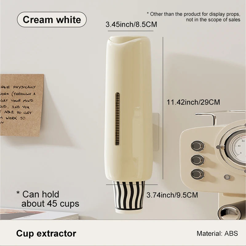 UFORU Water Dispenser Cup Extractor , Wall Mounted Holder Bracket, Home Kitchen Accessories for Kitchen Storage Rack Organizer