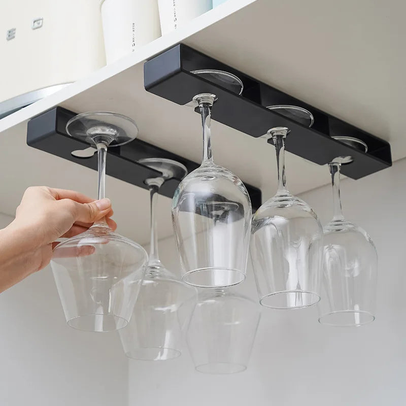 Home Kitchen Tools Bar Wine Utensils Non Perforated Plastic Wine Glass Hanger Wine Glass Hanger