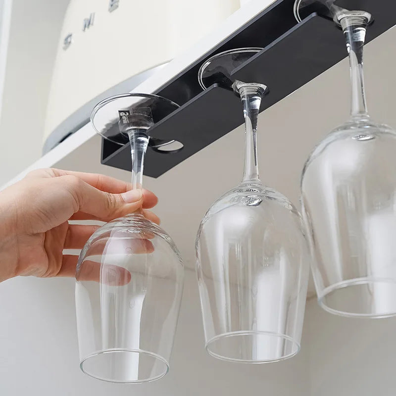Home Kitchen Tools Bar Wine Utensils Non Perforated Plastic Wine Glass Hanger Wine Glass Hanger