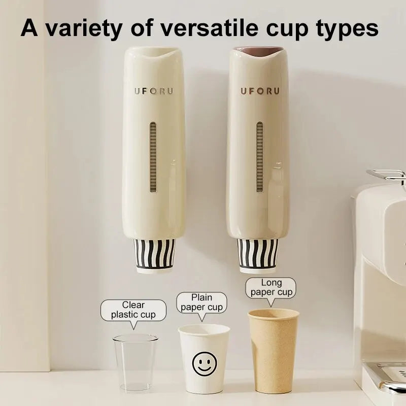 UFORU Water Dispenser Cup Extractor , Wall Mounted Holder Bracket, Home Kitchen Accessories for Kitchen Storage Rack Organizer