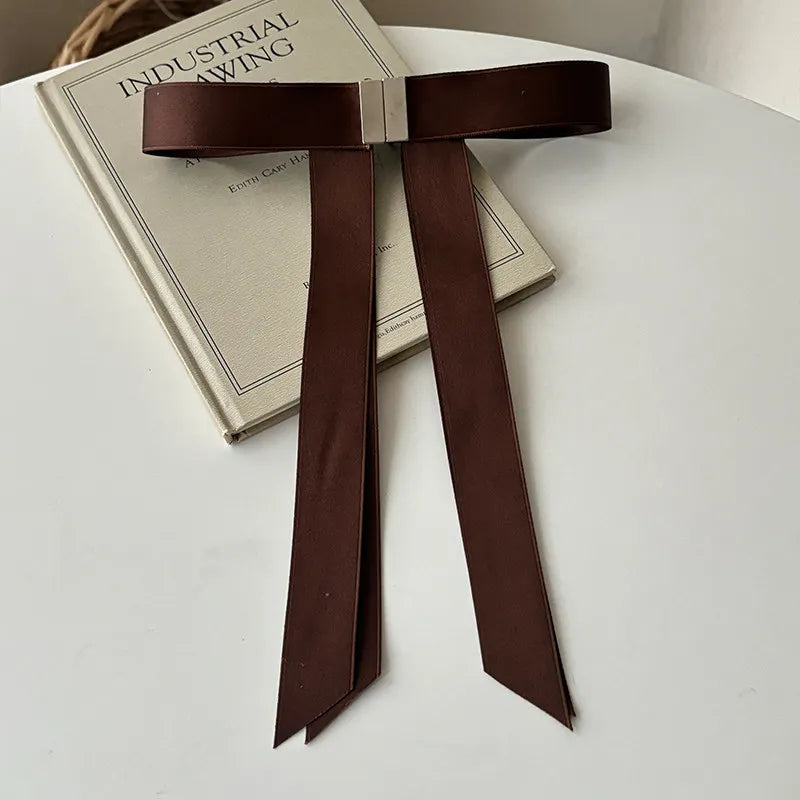 Strong Hold Bow Magnetic Hair Clip No Slip Long Ribbons, Smart Magnet Hair Clips for Hairstyling No Crease Women